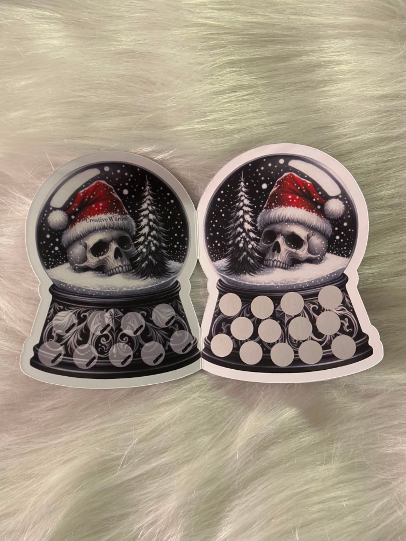 geplottete Schneekugel Klappkarte
