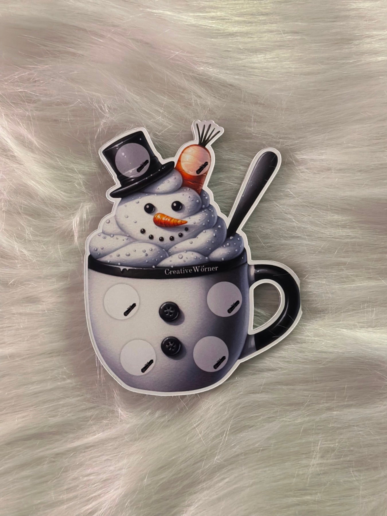Geplottete Schneemanntasse Klappchallenge