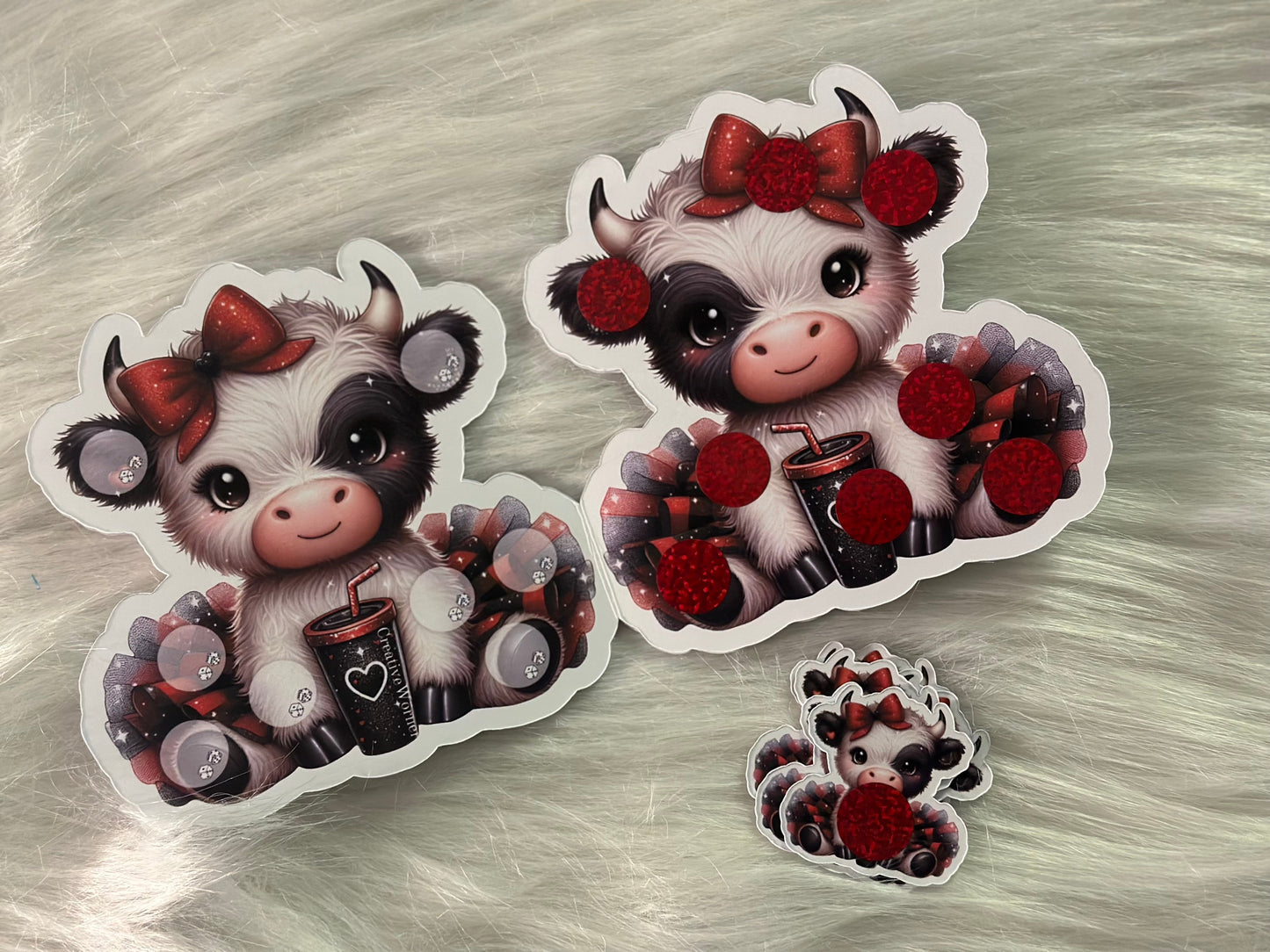 Geplottete Kuh rot Klappchallenge