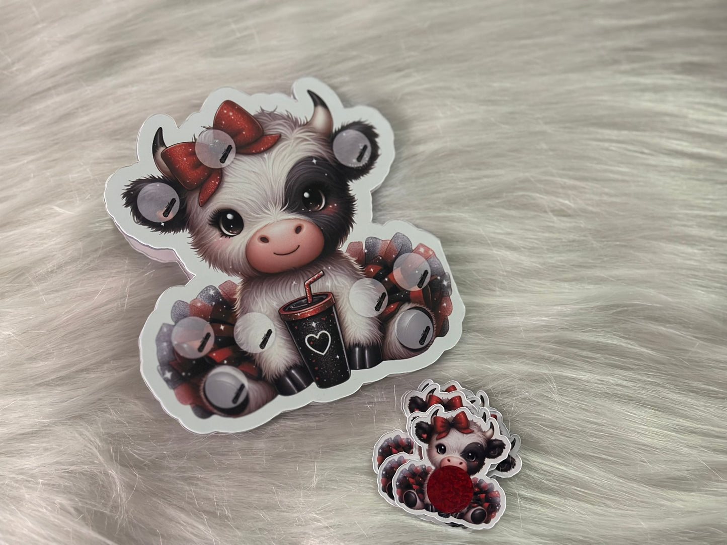 Geplottete Kuh rot Klappchallenge