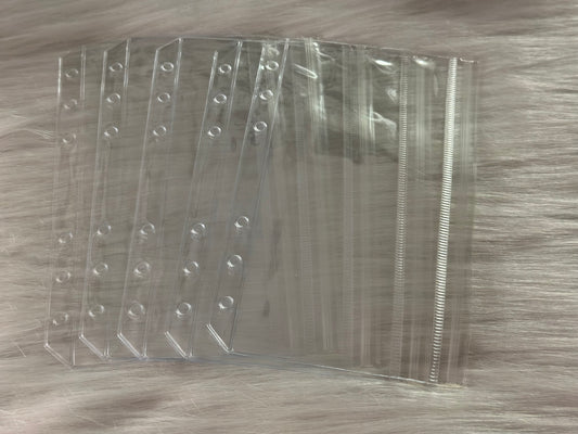 Hüllen Clear mit Verschluss ohne Zipper A6 10er Paket