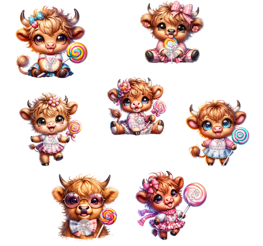 Geplottete Lollipop Kühe