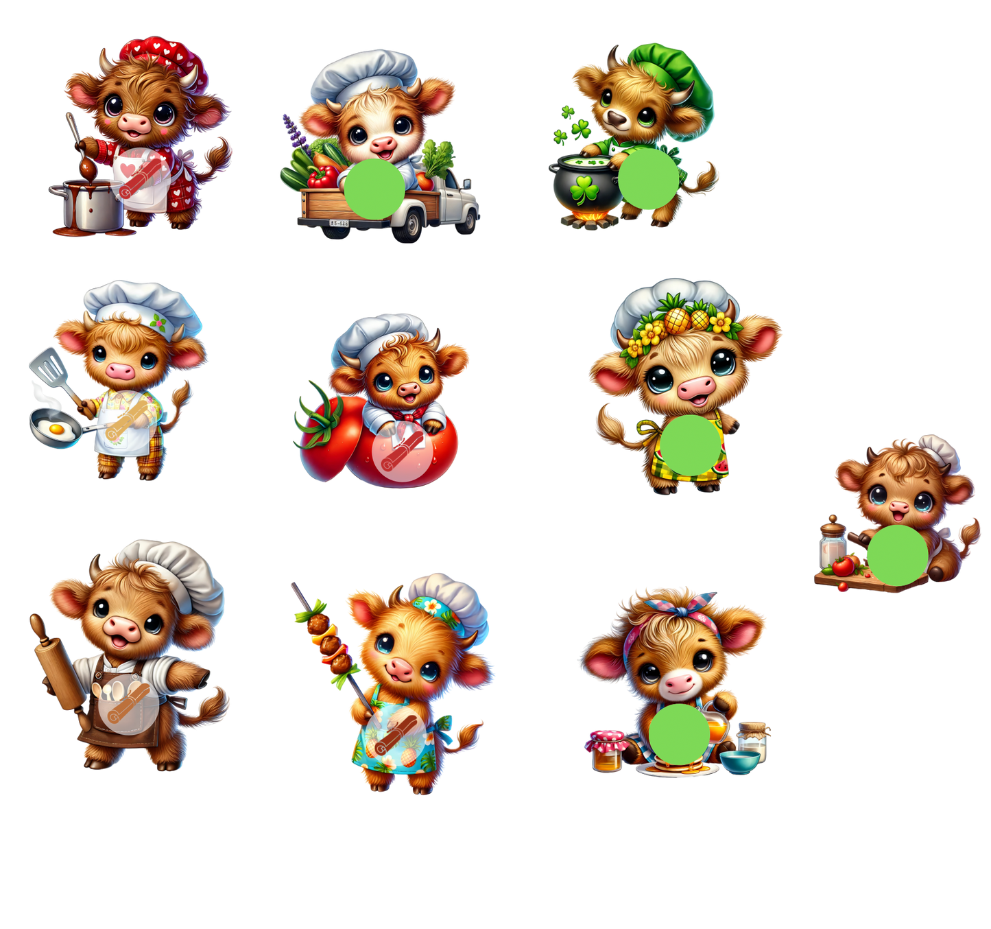 Geplottete Küchen Kühe