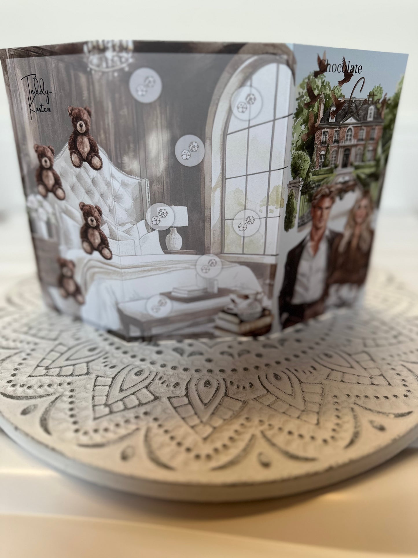 3er Klappkarte Chocolate Cottage