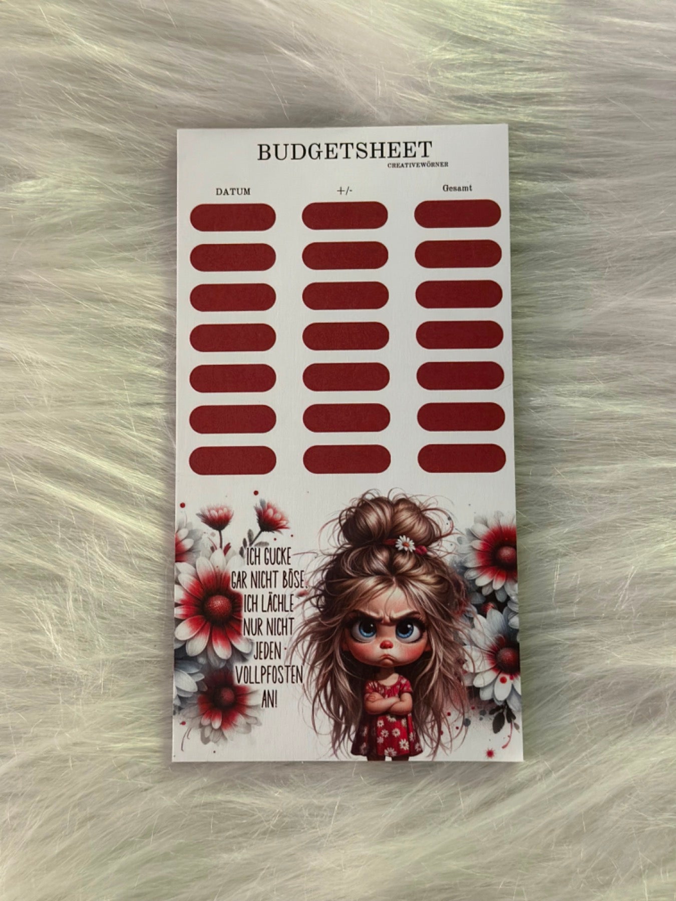 Block Budgetsheets Little Red